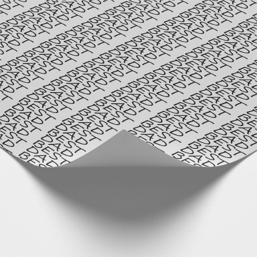 Beste pap lichtgrijs, modern Vaderdag cadeau Cadeaupapier (Hoek)