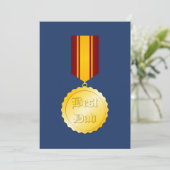 Beste Pap Medaille Broche Vaderdag (Staand voorkant)