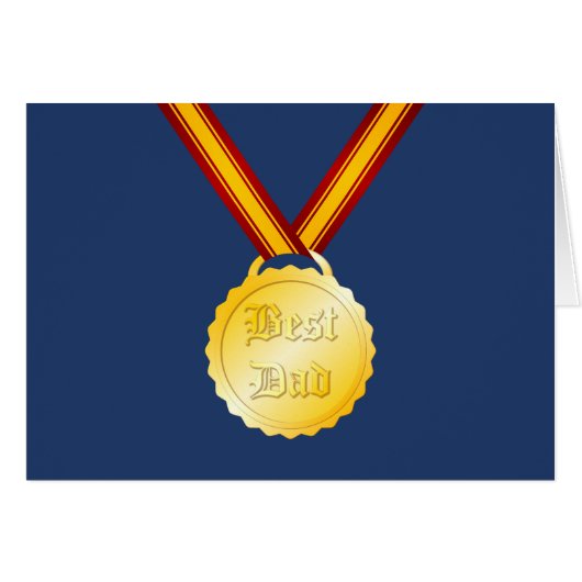Beste Pap Medaille Vaderdag (Voorkant Horizontaal)