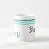 Beste pap Modern Turquoise Script Father Day Koffiemok (Center)