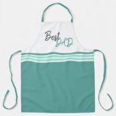 Beste pap Modern Turquoise Script Father Day Schort (Voorkant)