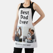 Beste pap ooit 2 Foto Collage Vaderdag Gift Schort (Insitu)