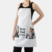 Beste pap ooit 2 Foto Collage Vaderdag Gift Schort (Insitu)