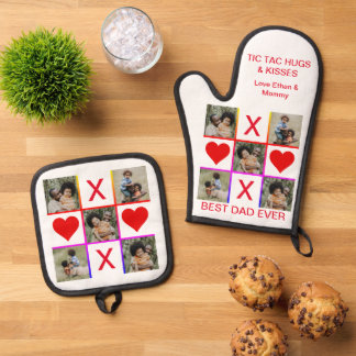 Beste Pap Ooit 5 Foto Tic Tac Teen Knuffels Kussen Ovenwant & Pannenlap Set
