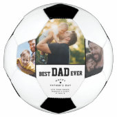 Beste pap ooit Aangepast 3 Kleurenfoto Vaders Dag Voetbal (Voorkant)