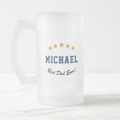 Beste pap ooit aangepaste tekst Gold sterren op ma Matglas Bierpul (Links)