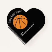 Beste pap ooit Basketball Distress Text Planner Notitieboek (Voorkant)