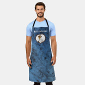 Beste pap ooit, blauwe vaste kleur Foto ondoordrin Schort (Gedragen)