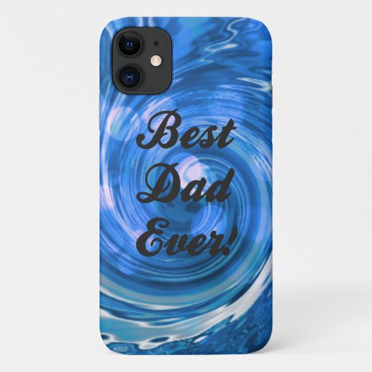 Beste pap ooit Blue iPhone 11 Hoesje (Achterkant)