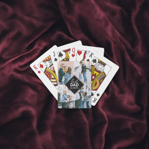 Beste pap ooit foto handgeschreven afspeelwagen pokerkaarten