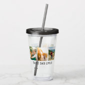 Beste pap ooit fotocollage acryl drinkbeker (Achterkant)