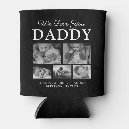 Beste pap ooit fotocollage blikjeskoeler (Voorkant)