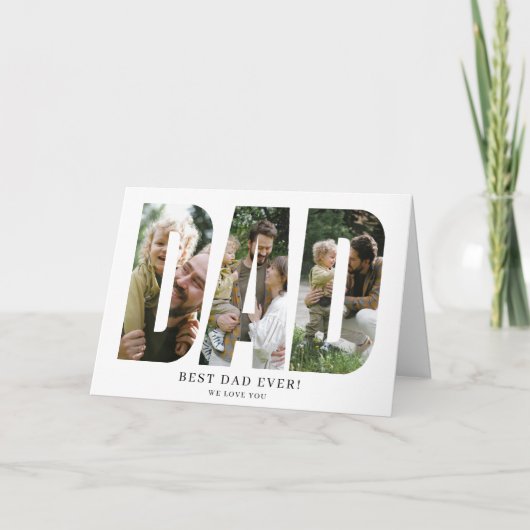 Beste pap ooit fotocollage-Vaderdag kaart (Voorkant)