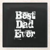 Beste pap ooit glazen onderzetter (Voorkant)