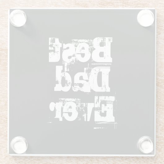 Beste pap ooit glazen onderzetter (Achterkant)