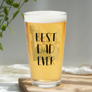 Beste pap ooit handschrift Calligrafie Foto Glass Glas