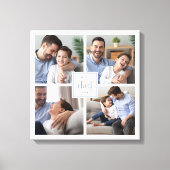 Beste pap ooit Kinder fotocollage Canvas Afdruk (Voorkant)