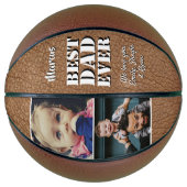 Beste pap ooit leder print 2 Foto vaderdag Basketbal (Voorkant)