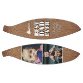 Beste pap ooit leder print 2 Foto vaderdag Basketbal (Panelen)