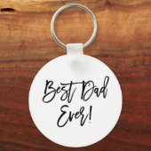 Beste pap ooit modern penseelscript sleutelhanger (Voorkant)