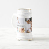 Beste pap ooit multiple Photo Collage Vaderdag Bierpul (Voorkant links)