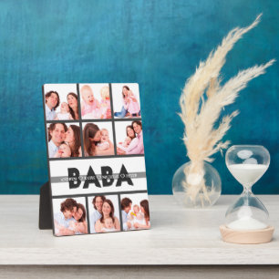 Beste pap ooit, persoonlijke 9 foto College cadeau Fotoplaat