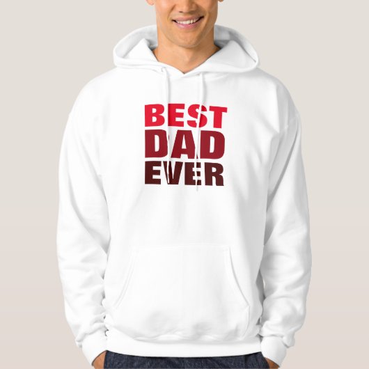Beste pap ooit rood wit Vaderdag Hoodie (Voorkant)