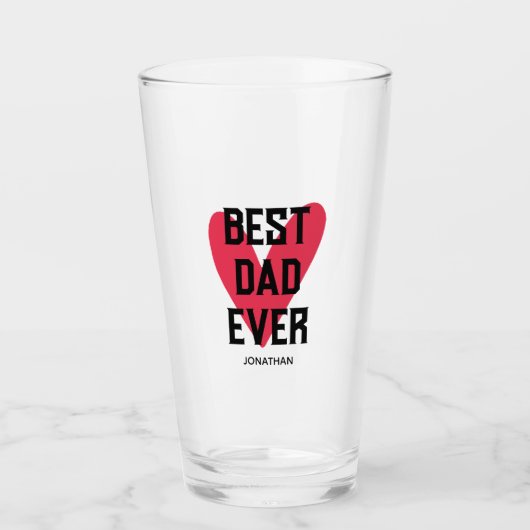 Beste pap ooit roze Vaderdag Glas (Voorkant)