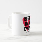 Beste pap ooit roze Vaderdag Koffiemok (Voorkant links)