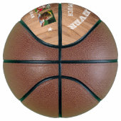 Beste pap ooit Rustic Wood 5 Foto Collage Basketbal (Rechts)