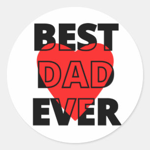 Beste pap ooit ticker ronde sticker