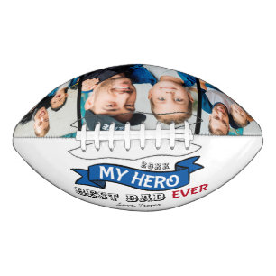 Beste pap ooit Topografie Blue Banner Photo Collag American Football