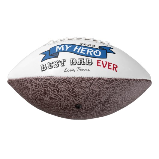 Beste pap ooit Topografie Blue Banner Photo Collag American Football (Gedraaid 270)