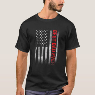 Beste Pap Ooit US Flag  Vaders Dag Mannen 202 T-shirt