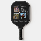 Beste pap ooit Vaderdag 3 fotocollage Pickleball Paddle (Voorkant)