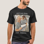 Beste pap ooit Vaderdag - Aangepaste foto T-Sh T-shirt (Voorkant)