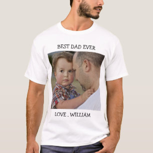 Beste pap ooit Vaderdag Aangepaste foto T-shirt