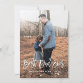 Beste pap ooit Vaderdag persoonlijke fotokaart Aankondiging (Voorkant)