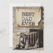 Beste pap ooit vaderdag Rustic Backyard Cookout Kaart (Voorkant)