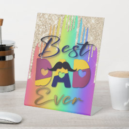 Beste pap ooit voetstuk teken reclamebord met voetstuk