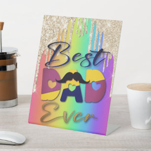 Beste pap ooit voetstuk teken reclamebord met voetstuk