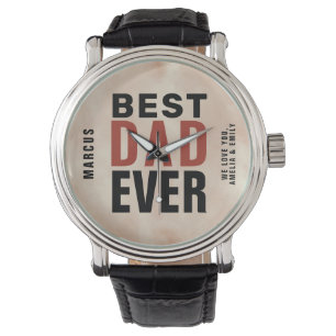 Beste pap ooit Waterverf vaderdag Horloge