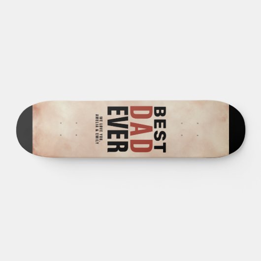 Beste pap ooit Waterverf vaderdag Skateboard (Horizontaal)