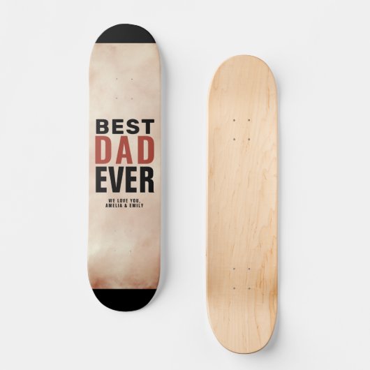 Beste pap ooit Waterverf vaderdag Skateboard (Voorkant)