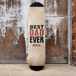 Beste pap ooit Waterverf vaderdag Skateboard