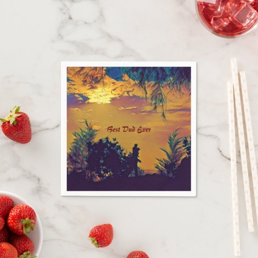 Beste pap ooit zonnescherm Abstract kunstschild Servet (Insitu)