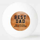Beste pap Sinaasappel Metallic Father`s Day Keepsa Pingpongballen (Voorkant)