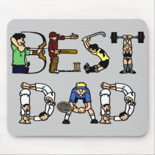 Beste Pap Sports Fun Text Muismat
