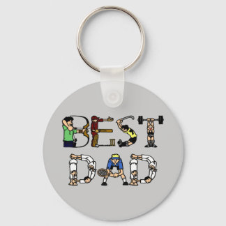 Beste Pap Sports Fun Text Sleutelhanger