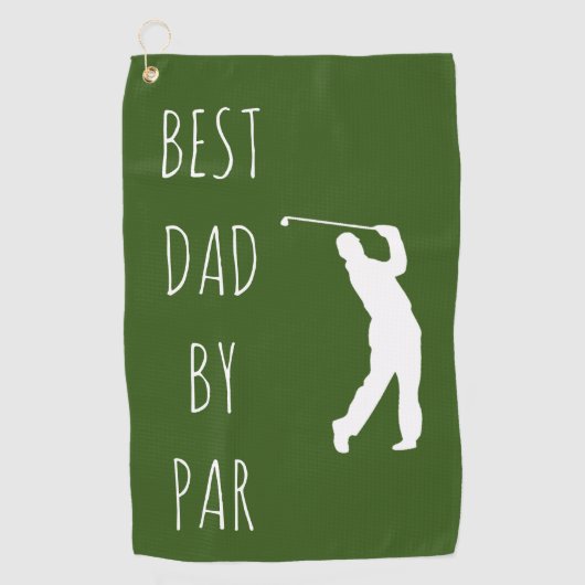 Beste pap van Par Funny Golf Golfing Golfhanddoek (Voorkant)